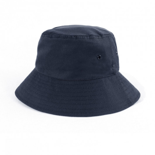 Navy Polycotton School Bucket Hats